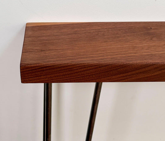 Black Walnut Console Table on Hairpin Legs - adrian-4cf6
