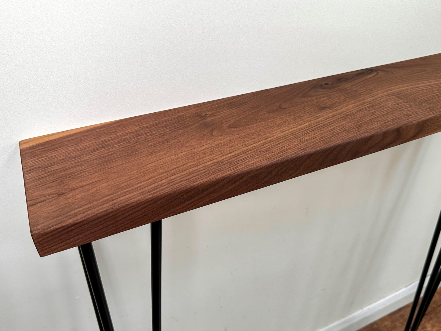 Black Walnut Console Table on Hairpin Legs - adrian-4cf6
