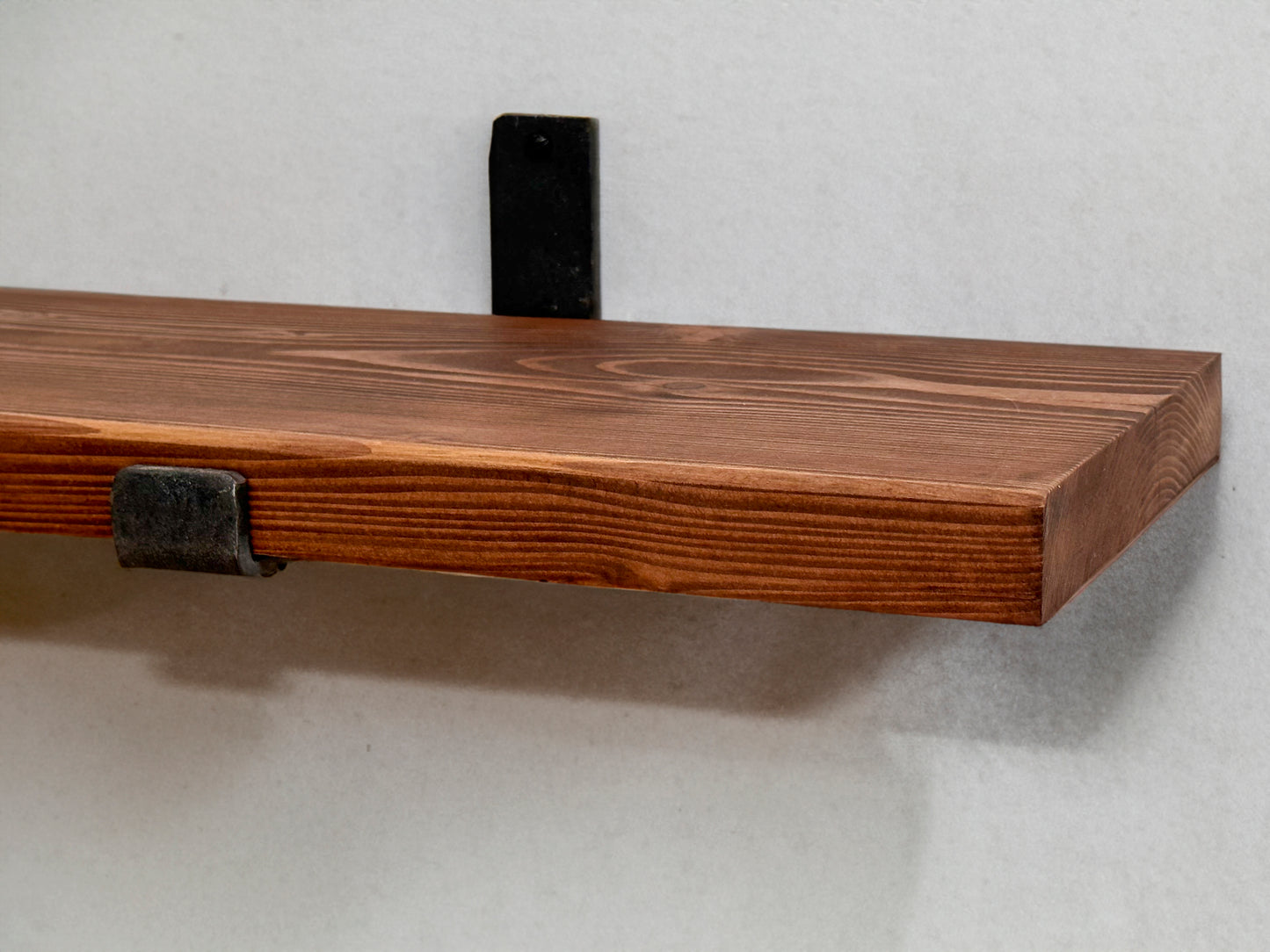 shelf with up style shelf bracket briwax finish