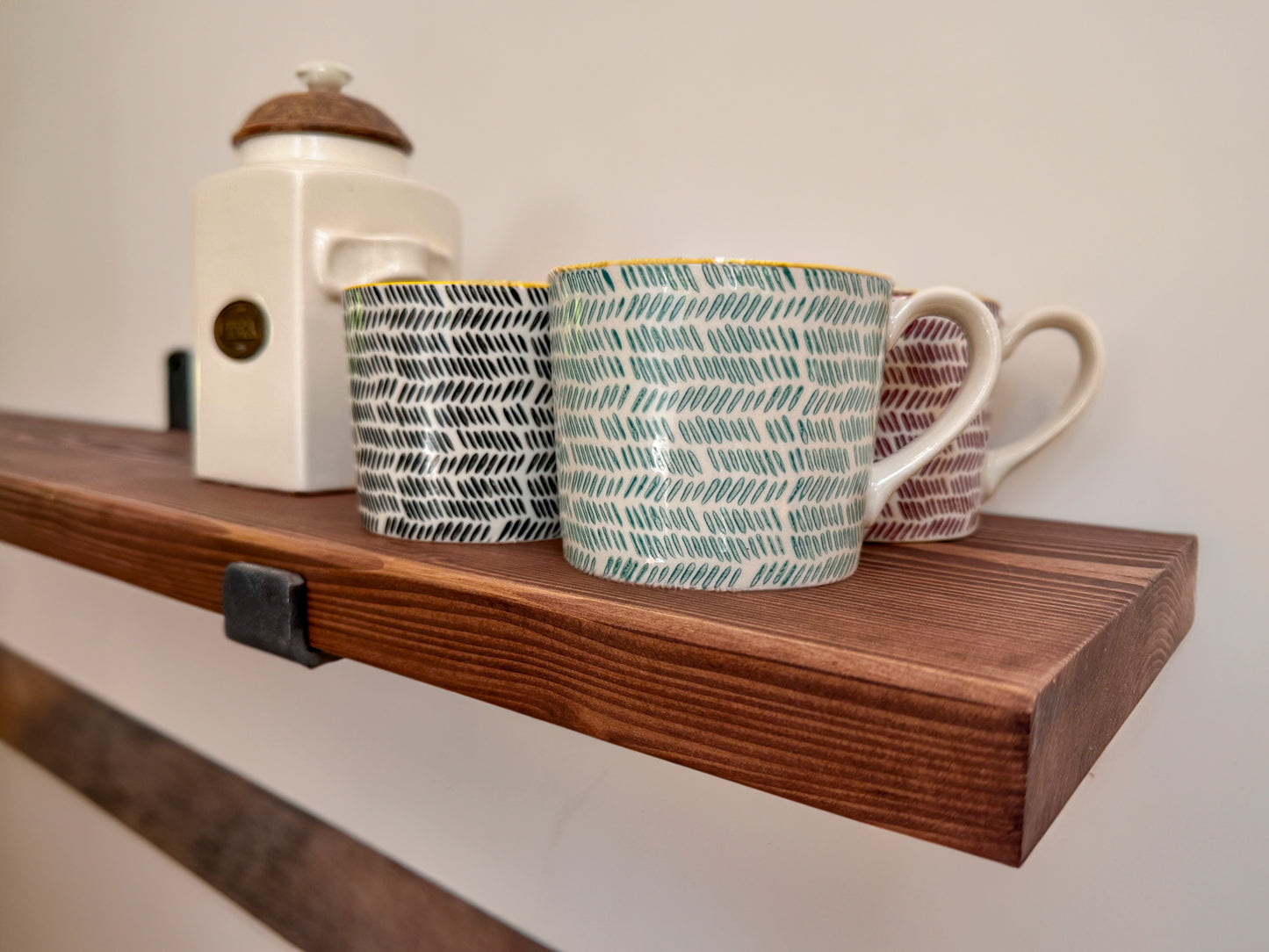 shelf with up style shelf bracket briwax finish