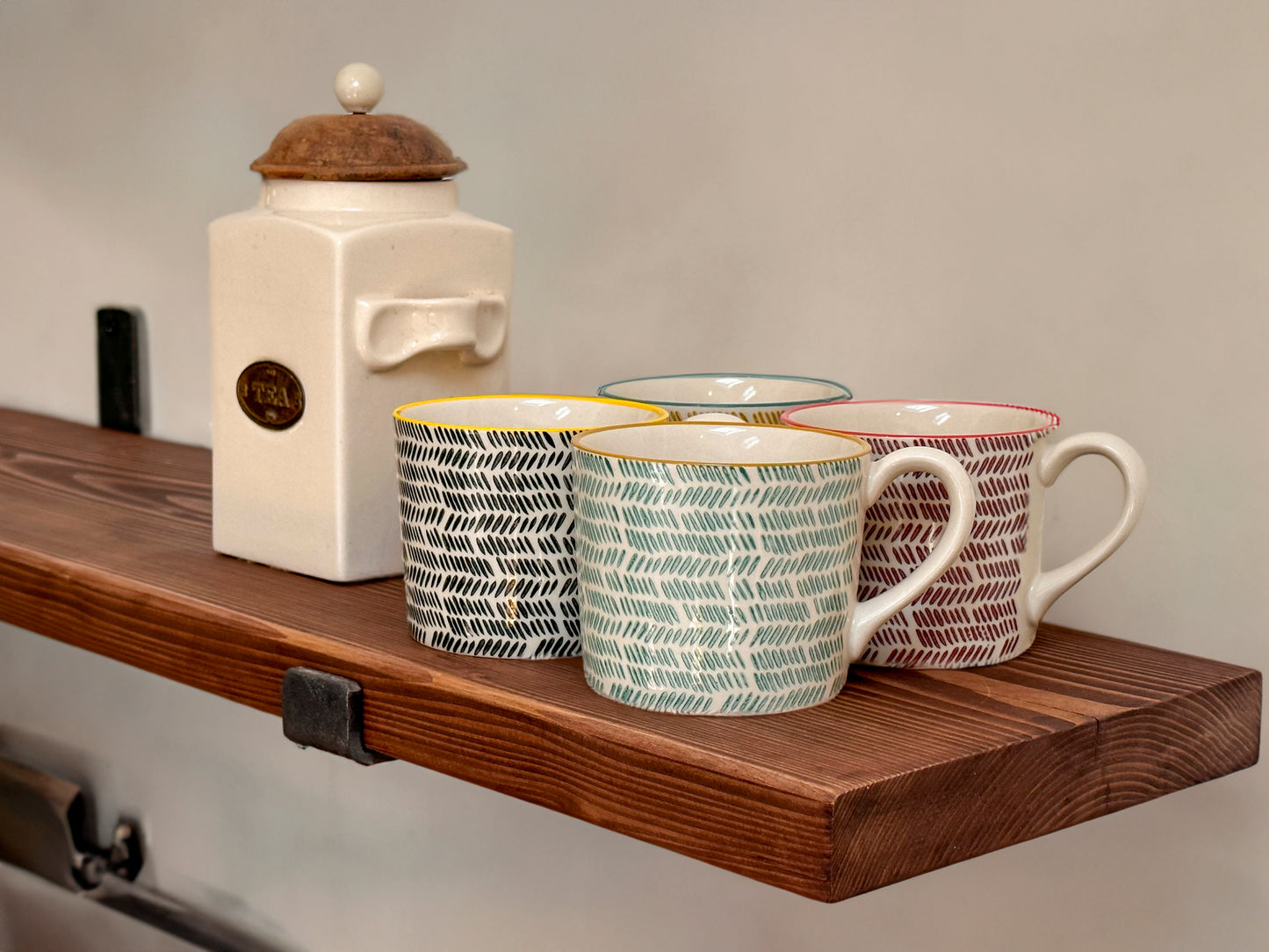 shelf with up style shelf bracket briwax finish