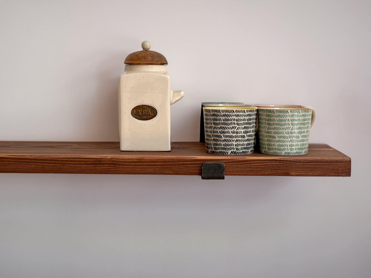 shelf with up style shelf bracket briwax finish