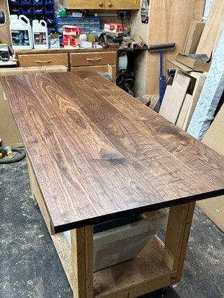 Black Walnut Desk Top for Sit Stand Desk