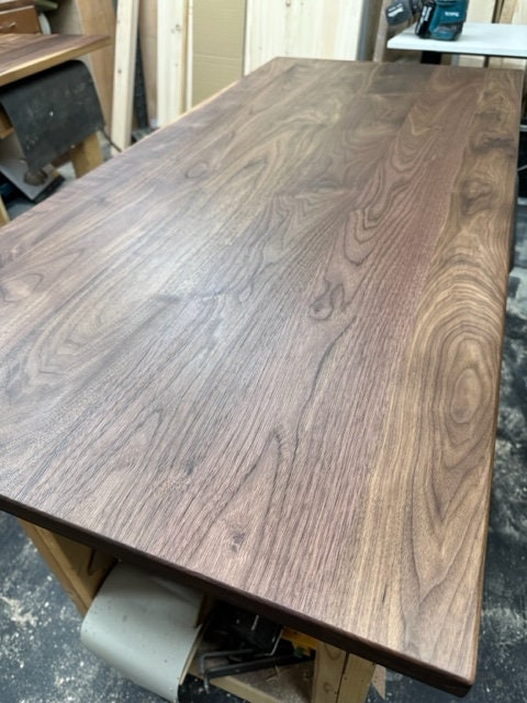 Black Walnut Desk Top for Sit Stand Desk