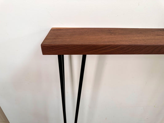 black walnut console table