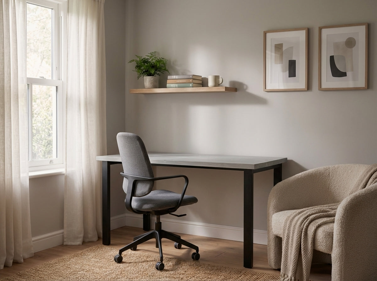 The Bruton Desk — Silk Grey