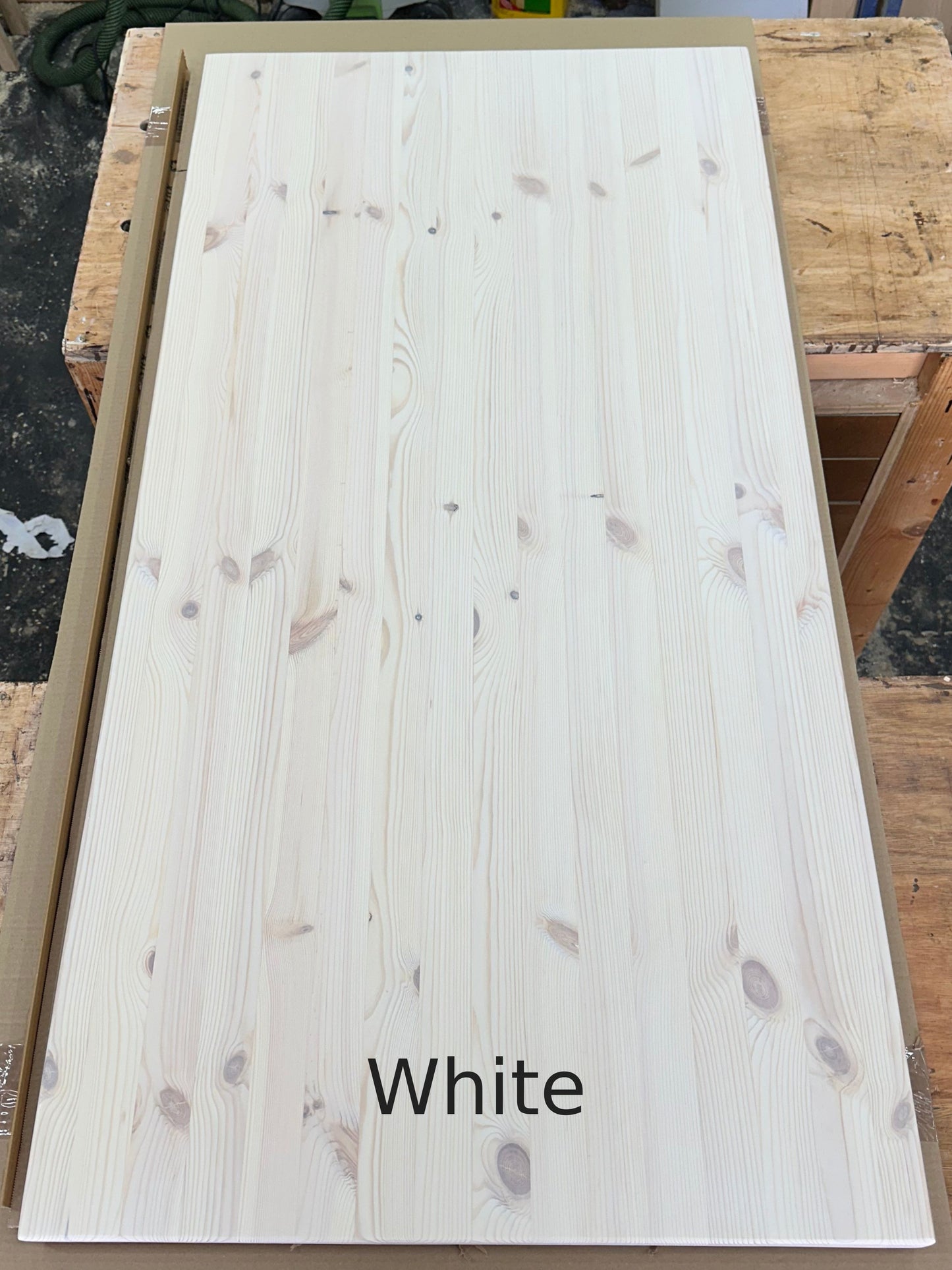 Custom Desk Top — Pine (White)