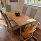 wooden dining table round legs