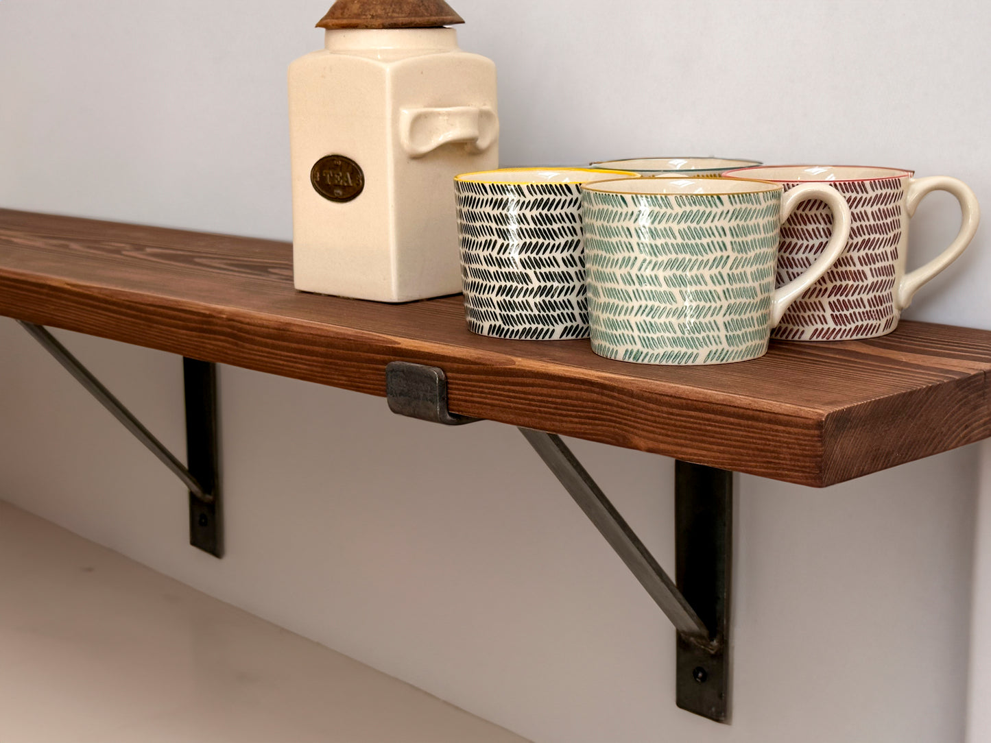 Wooden Shelves Down Brackets Briwax Range