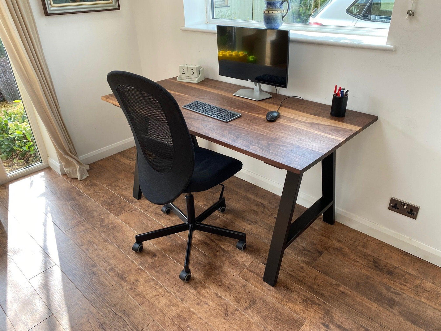 Black Walnut Desk For Office Computer Work – The Somerset Workshop