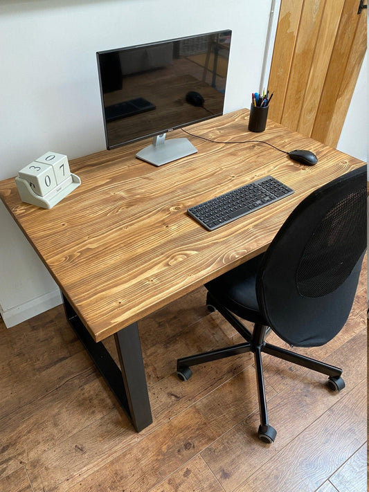 wooden desk top for sit stand legs